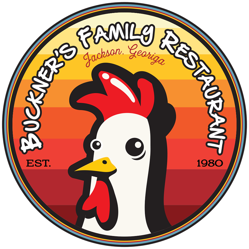 Round Stripe Chicken Sticker