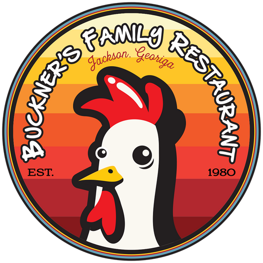 Round Stripe Chicken Sticker
