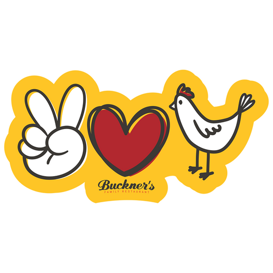 Peace Love Chicken Sticker